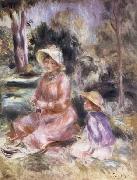 Pierre Renoir Madame Renoir and her Son Pierre painting